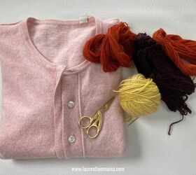 The cute and easy way you can upgrade a boring cardigan with some yarn