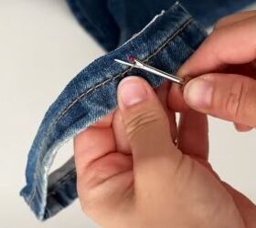 How to hem jeans with the original hem