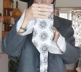 This might be the most feminine and cute way to wear a men's tie we've seen yet