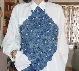 DIY Denim Flower Top