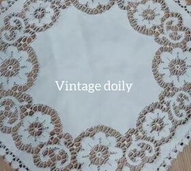diy denim flower top, Vintage doily