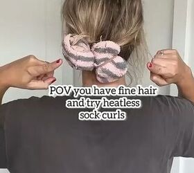 The heatless sock curls hack for all those thin-haired girlies out there