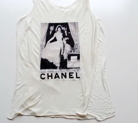 She cuts the sides off this vintage tank top for this breathtaking upcycle