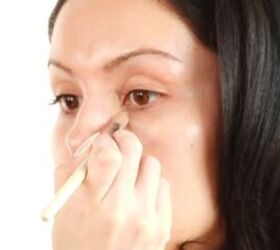 She taps one tiny spot for an instant “awake” look