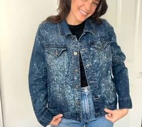 After photo: DIY bleached denim jacket 
