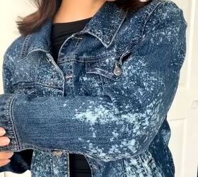 After photo: DIY bleached denim jacket 