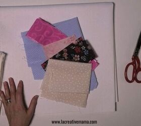 She gathered a bunch of random fabric scraps for this super cute accessory idea