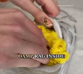 Watch what happens when you stuff damp rags in your shoes today