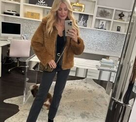 fashion mistakes, Fuzzy jacket outfit