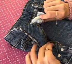 Remove the waistband from an old pair of jeans to turn them into this sizzling little number