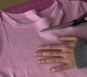 She cut the neckline out of this old, boring t-shirt for this sizzling upcycle