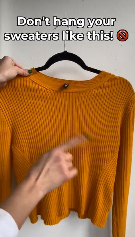 Hanger Task The RIGHT Way to Hang Your Sweaters | Upstyle