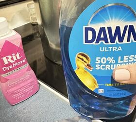 She mixes Rit dye with Dawn dish soap for this really cool DIY idea