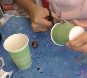 She cut a paper cup in half for this unexpected idea