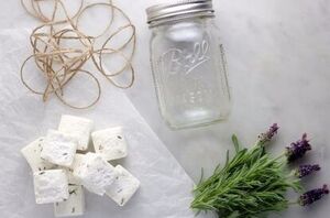 Stuff lavender in a mason jar for this truly unique shower experience