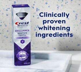 put toothpaste on your nails, Crest 3D White Brilliance Pro Ultra White Teeth Whitening Toothpaste image via Amazon