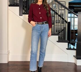 She shows you how to wear your cardigan in the most modern way