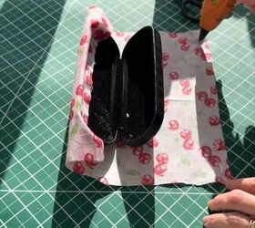 She glues fabric to an eyeglass case for this adorably unexpected idea