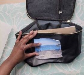 She irons this picture on one of those dollar store belt bags for this clever idea