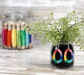 Easy Rainbow Earrings with Liquid Sculpey by Creatively Beth creativelybeth rainbow earrings diy liquidsculpey sculpey