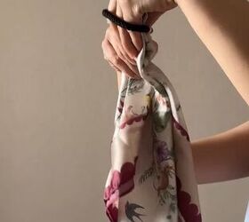 Grab a hairtie and a scarf for this unforgettable hair idea