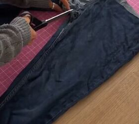 She cuts the top section off her jeans for this super stylish upcycle