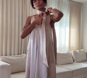 4 ways to style a skinny scarf with a dress, How to style a skinny scarf