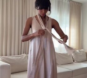 4 ways to style a skinny scarf with a dress, How to style a skinny scarf