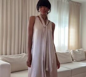 4 ways to style a skinny scarf with a dress, How to style a skinny scarf