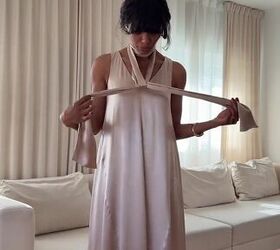 4 ways to style a skinny scarf with a dress, How to style a skinny scarf