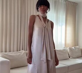 4 Ways to Style a Skinny Scarf With a Dress