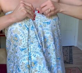 don t sleep on this hack, Turning a bedsheet into a dress