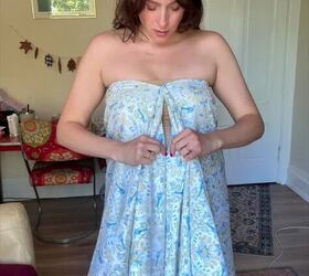 don t sleep on this hack, Turning a bedsheet into a dress
