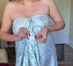 don t sleep on this hack, Turning a bedsheet into a dress
