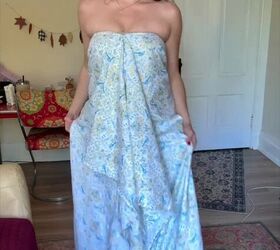 don t sleep on this hack, Turning a bedsheet into a dress