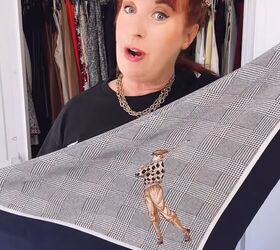 She did something so clever (and stylish!) with this big scarf