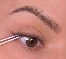 She shares the genius trick for applying false lashes that actually look natural and stay put