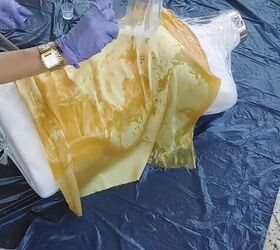 She pours a bunch of epoxy resin over a mannequin for this seriously shocking idea (you have been warned!)