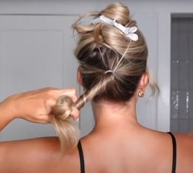 wedding guest hairstyle, Creating a wedding guest hairstyle twisted low bun