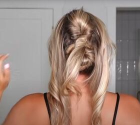 wedding guest hairstyle, Creating a wedding guest hairstyle twisted low bun