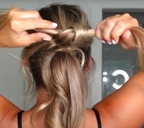 wedding guest hairstyle, Creating a wedding guest hairstyle knotted updo