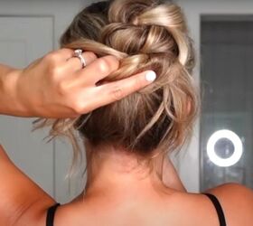 wedding guest hairstyle, Creating a wedding guest hairstyle knotted updo