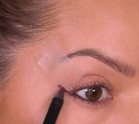 See how a simple tape guide fixes smudgy, uneven wings on hooded eyes fast