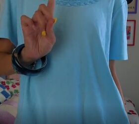 Turn a too-big tee into a blouse you actually want to wear