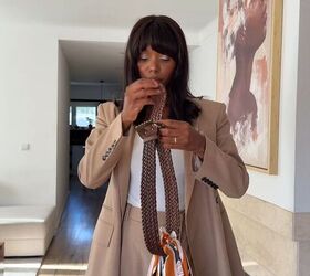 Loop a belt through your scarf and it suddenly looks like a designer bag