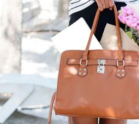 how to keep the inside of your handbag smelling fresh, Handbag with flowers image via Canva