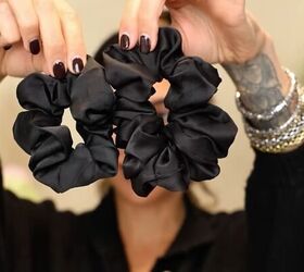 She hides a scrunchie under her ponytail for instant volume