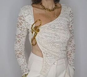 Upcycle: Bodysuit To Asymmetric Top