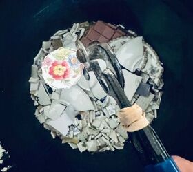 how to create a pendant necklace from old crockery, Nibbling