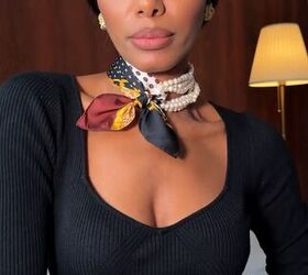 How to make a pearl necklace scarf​